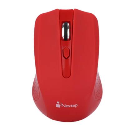 PZA, Mouse Nextep Inalámbrico USB Color Rojo 1600 dpi Baterías Incluidas, Fechaped: 2021-05-20