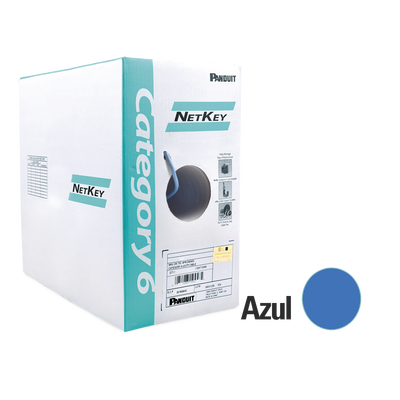 CABLE UTP COBRE CAT6 24 AWG AZUL VENTA POR METRO NUC6C04BU-FE