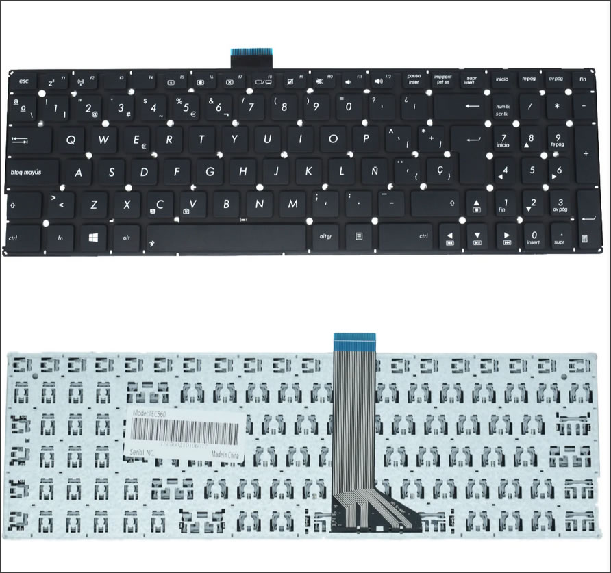 Teclado color Negro (SP) para ASUS X553M X553MA K553M K553MA X503M X503MA F553