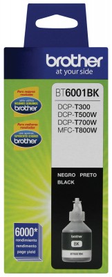 *Botella de tinta BROTHER BT6001BK, Negro, 6000 páginas