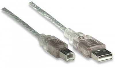 Cable USB tipo B MANHATTAN, 1,8 m, USB A, USB B (333405)