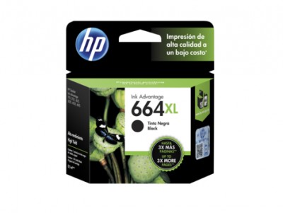Cartucho HP Num 664XL, Negro, F6V31AL