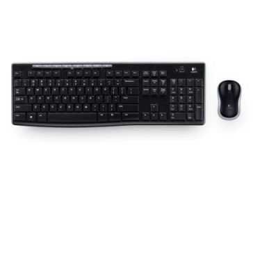 Kit de teclado y mouse LOGITECH MK270, Estándar, Negro, 10 m