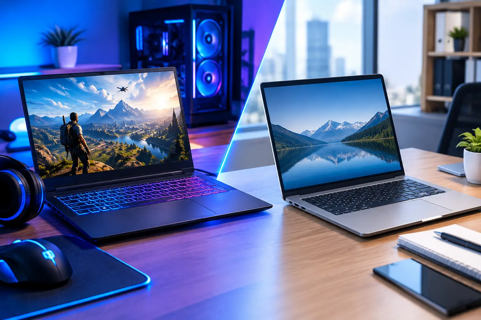 Laptop gamer vs oficina: cuál te conviene más
