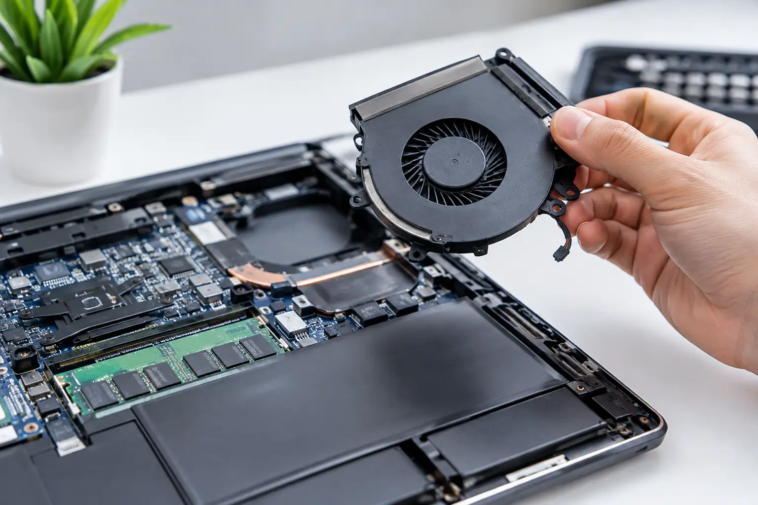Por qué falla el ventilador de una laptop